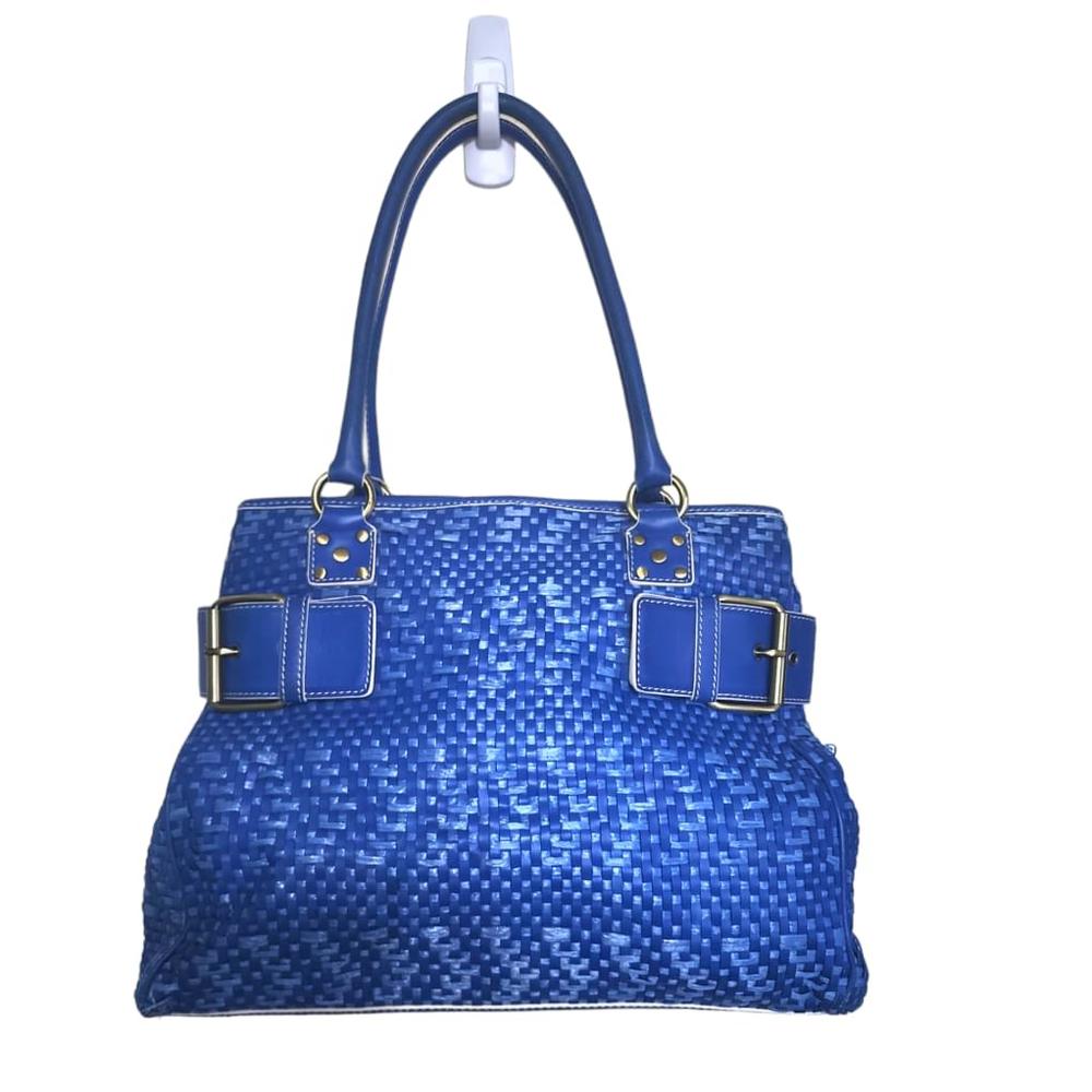 Blue Spring & Summer Woven & Leather Cynthia Rowley Large Blue Women's Purse